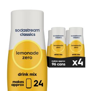 Sodastream Classics Lemonade Zero Sugar Drink Mix 4 Pack 440ml