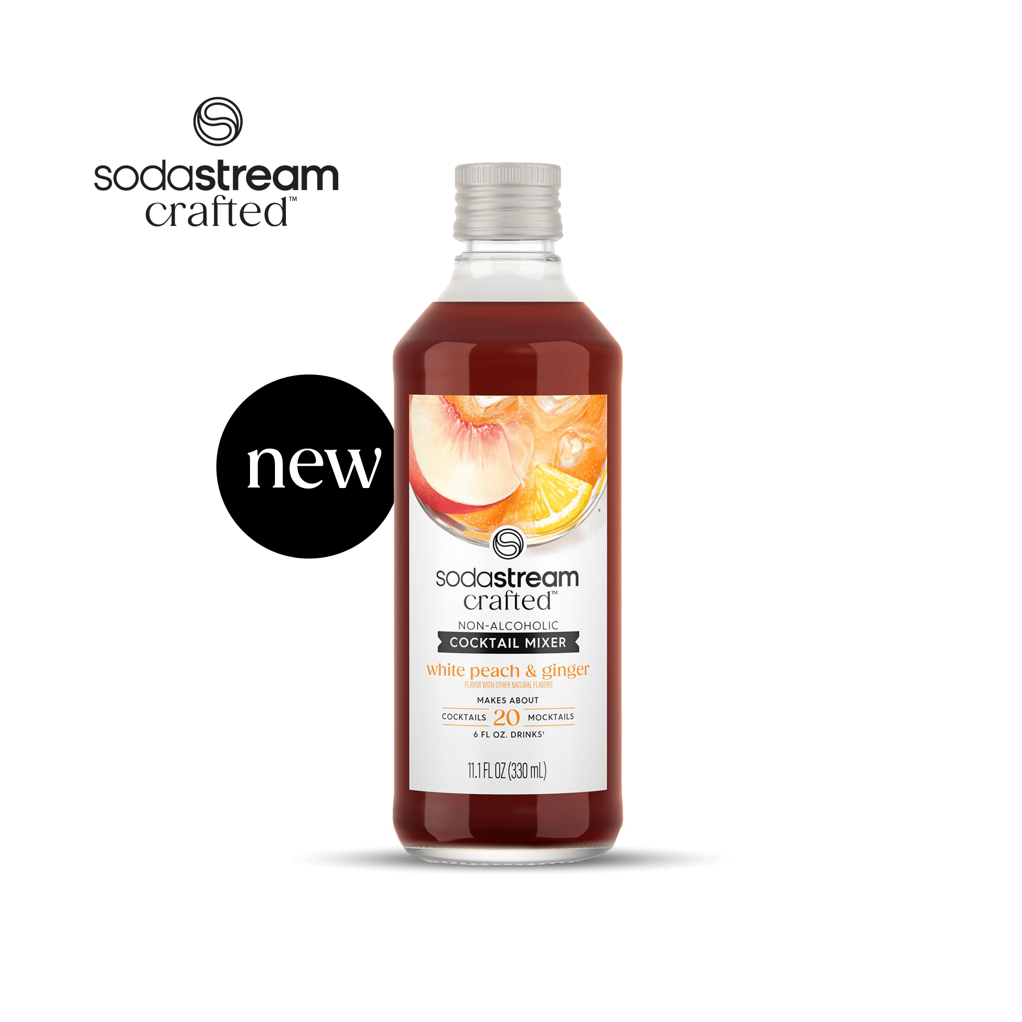 SodaStream & Crafted Mixers & White Peach & Ginger Drink Mix