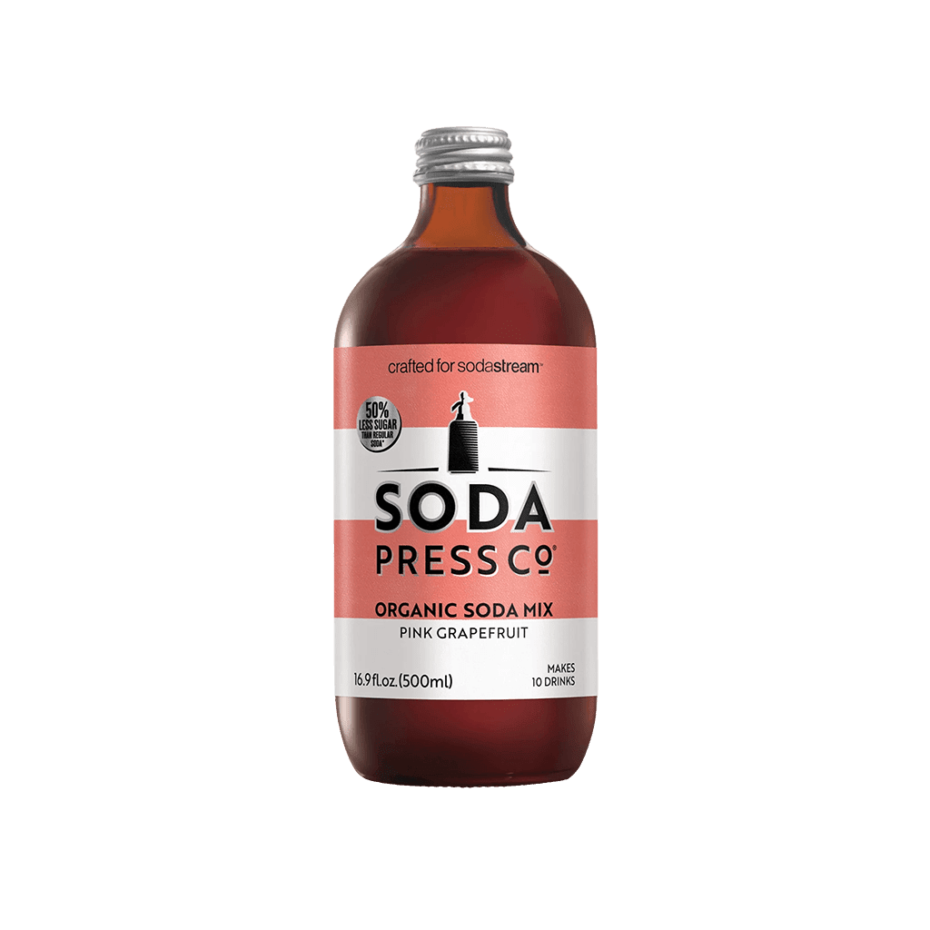 Sodastream Soda Press Co & Pink Grapefruit Organic Soda Mix 500ml